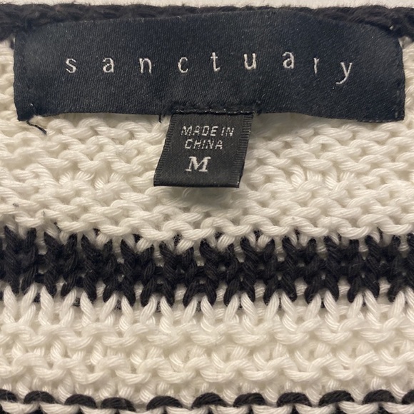 Sanctuary Knit top Sweater long sleeves stripped Women's Medium - Picture 3 of 12